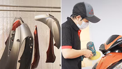 Xử phạt hành vi tự ý thay đổi màu sơn và khung, máy xe môtô