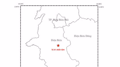 Động đất 2,5 độ richter tại Điện Biên 