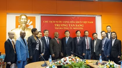 Chủ tịch nước Trương Tấn Sang thăm và làm việc với Công ty Movitel