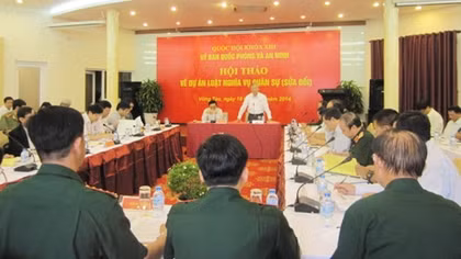 Hội thảo về dự án Luật nghĩa vụ quân sự (sửa đổi)