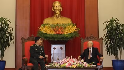 Tổng Bí thư Nguyễn Phú Trọng tiếp Bộ trưởng Quốc phòng Trung Quốc