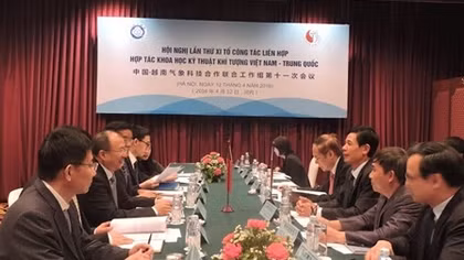 Việt Nam-Trung Quốc tiếp tục đẩy mạnh các hoạt động hợp tác về khí tượng