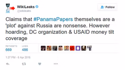 WikiLeaks tố Mỹ đứng sau vụ Hồ sơ Panama