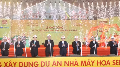 Đầu tư 3.000 tỷ đồng xây dựng Nhà máy Hoa sen Hà Nam