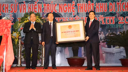 Khu di tích Bà Triệu đón Bằng di tích quốc gia đặc biệt