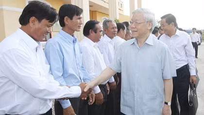 Tổng Bí thư Nguyễn Phú Trọng thăm, làm việc tại tỉnh Sóc Trăng