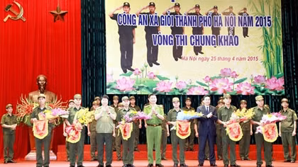 Chung khảo Hội thi Công an xã giỏi TP Hà Nội năm 2015