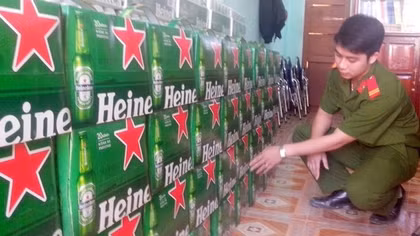 Thu giữ 500 thùng bia nghi là hàng lậu