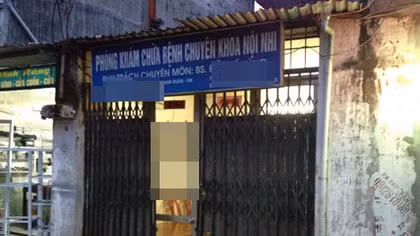 Bệnh nhi tử vong sau khi tiêm thuốc phòng khám tư