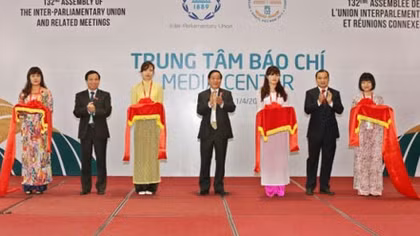 Trung tâm báo chí IPU 132 với sức chứa 250 phóng viên