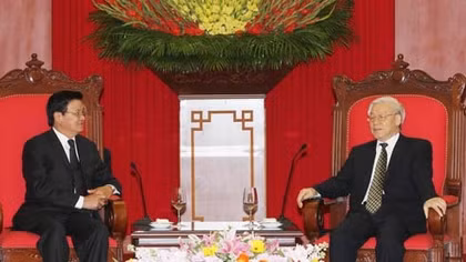 Lãnh đạo Đảng, Nhà nước tiếp đoàn đại biểu Ban Đối ngoại Trung ương Đảng NDCM Lào