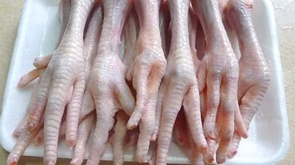 Phát hiện ôtô chở hơn nửa tấn chân gà trôi nổi