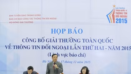Giới thiệu giải thưởng toàn quốc về thông tin đối ngoại năm 2015