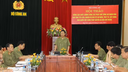 Nâng cao chất lượng công tác pháp chế Công an nhân dân