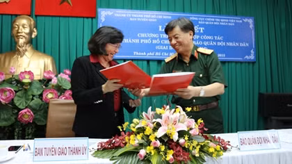 Phối hợp công tác thông tin tuyên truyền giữa Báo QĐND và TP HCM