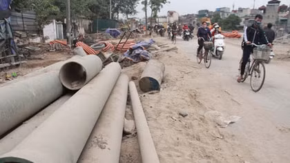 Ngổn ngang đoạn đường làm 10 năm chưa xong hơn 500m