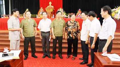 Thượng tướng Đặng Văn Hiếu tiếp xúc cử tri các xã cụm phía Bắc TP Thanh Hoá