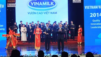 Vinamilk được vinh danh Thương hiệu Quốc gia năm 2014