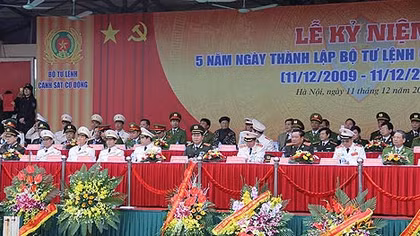 Mít tinh kỷ niệm 5 năm Ngày thành lập Bộ Tư lệnh CSCĐ 