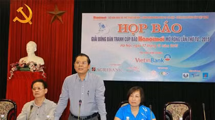 Gần 300 tay vợt tham dự Giải bóng bàn tranh Cúp Báo Hà Nội Mới 