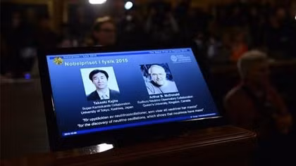 Nobel Vật lý 2015 dành cho 2 nhà khoa học Nhật Bản và Canada