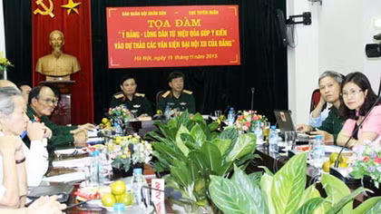 Tọa đàm “ Ý Đảng - Lòng dân từ hiệu quả đóng góp ý kiến vào dự thảo các văn kiện Đại hội XII của Đảng”