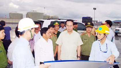 Bộ trưởng Trần Đại Quang kiểm tra công tác tại Hà Tĩnh
