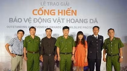 Giải cống hiến bảo vệ động vật hoang dã vinh danh 3 cán bộ Công an