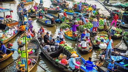 Chợ nổi Nam Bộ sẽ được tái hiện tại Đồng Mô