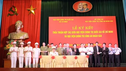 Ký kết hợp tác giữa Học viện Chính trị Quốc gia Hồ Chí Minh và Học viện Chính trị CAND