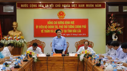 Phó Thủ tướng Vương Đình Huệ làm việc tại Đắk Lắk