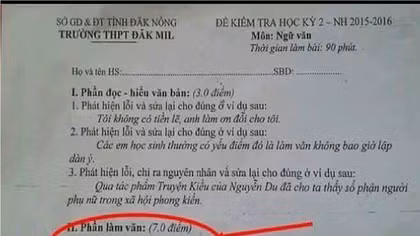 Thực hư đề thi phân tích phim “Cô dâu 8 tuổi” gây xôn xao dư luận