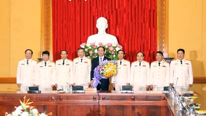 Đảng uỷ Công an Trung ương, lãnh đạo Bộ Công an chúc mừng Chủ tịch nước Trần Đại Quang