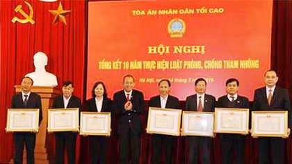 Nhiều vụ án lớn, trọng điểm tham nhũng được xét xử kịp thời, nghiêm minh
