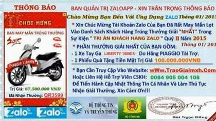 Mất tiền oan từ chiêu lừa qua Zalo