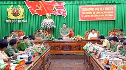 Lãnh đạo Bộ Công an kiểm tra công tác tại Công an tỉnh Sóc Trăng