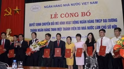 OceanBank trở thành ngân hàng TNHH một thành viên