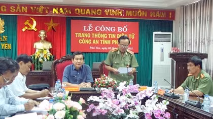 Công bố trang thông tin điện tử Công an Phú Yên