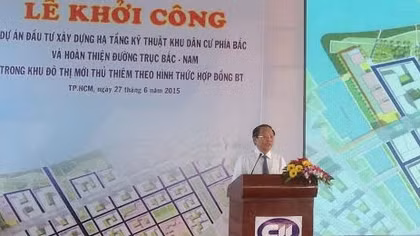 Khởi công dự án Khu dân cư phía Bắc và hoàn thiện trục giao thông Bắc -Nam 
