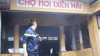 Thiệt hại 6 tỷ đồng trong vụ cháy chợ Điền Hải