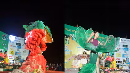 Những sắc màu ấn tượng trong hội thi thời trang hoa Đà Lạt