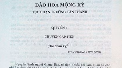 "Đào hoa mộng ký" tác phẩm viết tiếp "Truyện Kiều"