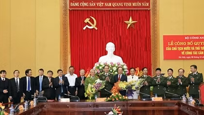 Công bố Quyết định của Thủ tướng Chính phủ điều động, bổ nhiệm Thứ trưởng Bộ Công an