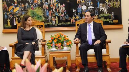 Bộ trưởng Trần Đại Quang tiếp Đại sứ và Tham tán Quốc phòng Nhà nước Israel