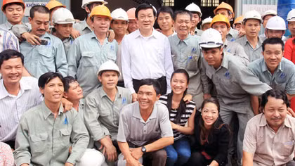 Chủ tịch nước Trương Tấn Sang thăm bà con ngư dân tỉnh Khánh Hòa