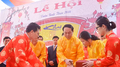 Bộ trưởng Trần Đại Quang dự lễ khai bút, khai ấn đầu xuân 