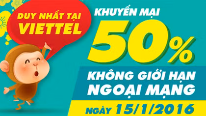 Nạp thẻ Viettel, nhận ngay khuyến mại 50% 