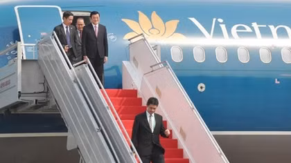 Chủ tịch nước Trương Tấn Sang tới Indonesia dự Hội nghị cấp cao Á - Phi