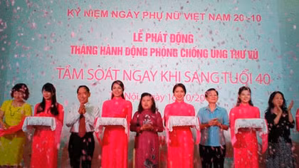 Phát động Chiến dịch ‘Tầm soát ung thư vú ngay khi sang tuổi 40’
