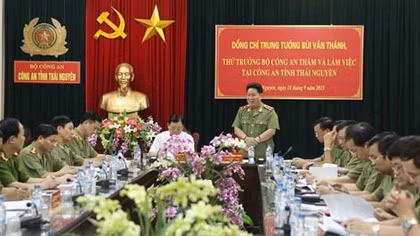 Thứ trưởng Bùi Văn Thành làm việc tại Thái Nguyên